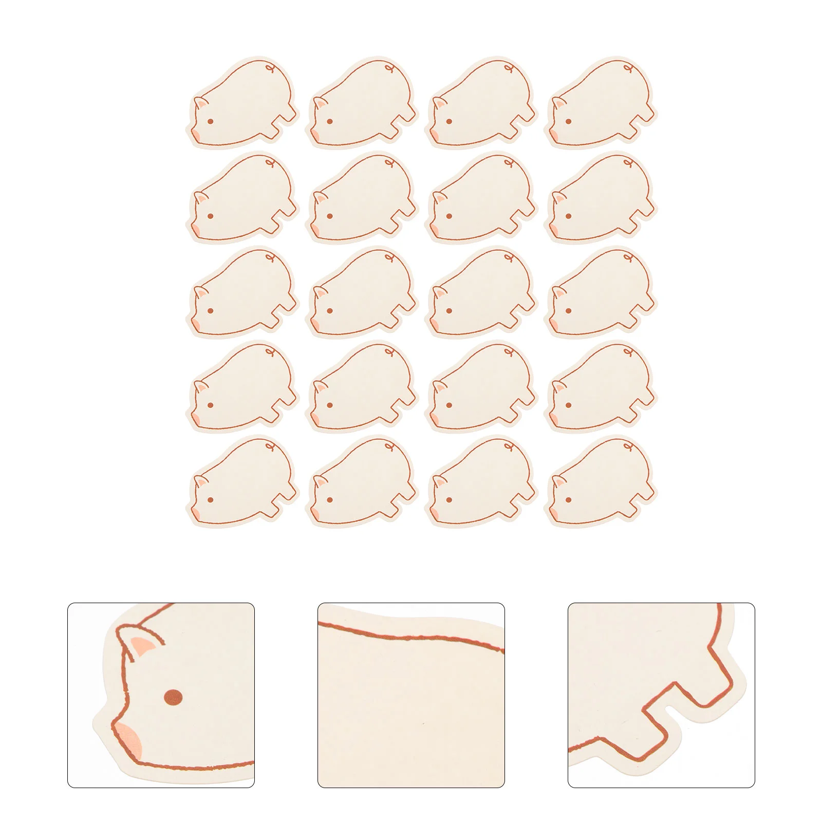 

Aboofan Blank Notecards Sticky Memo Pads Pig Shaped Page Markers Tabs Message Cards Note Reminder Sticker