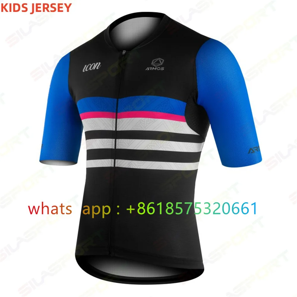 

Silasport Cycling Jersey Short Sleeve Kid's Breathable Triathlon Top Outdoor Sports Summer Bicycle Competition Training Wear New
