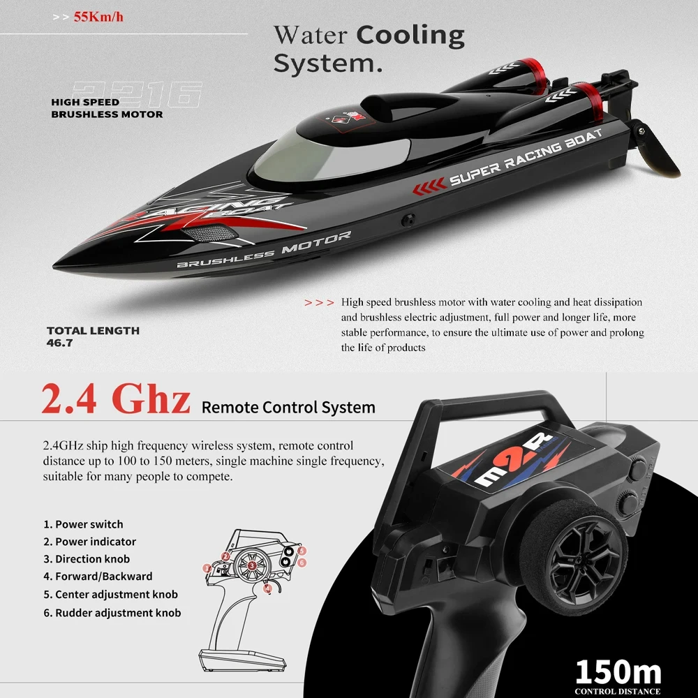 Wl Toys Wl916 Electric Brushless High-Speed Rc Ship Remote-Controlled Swordfish Super Racing Rc Boat Toys Kids Gift remote control boat