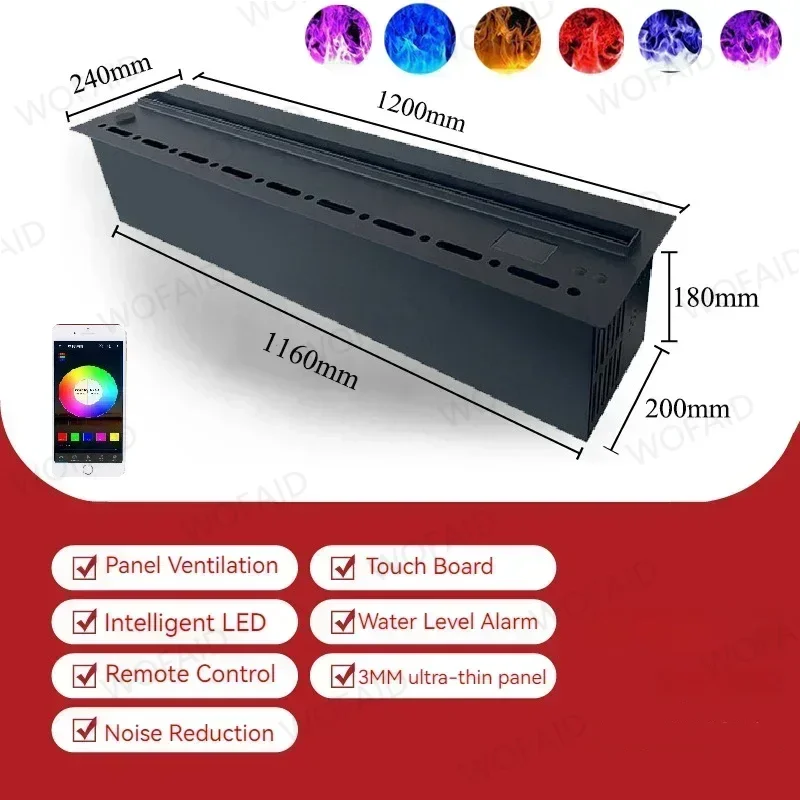 Smart Home Steam Fireplace For Living Room LED Simulated Flame 3D Water Vapor Fireplace TV Decorative Electric Wall