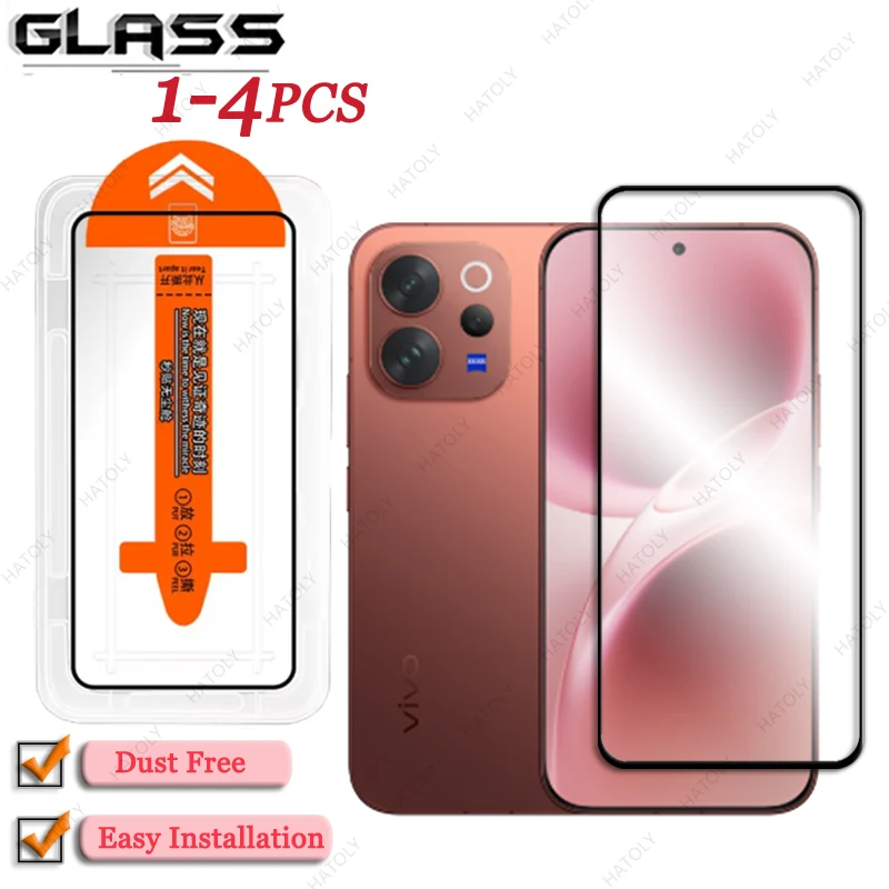 Premium Elite Glass Dust-Free Easy Installation Screen Protector with Black Edge Protective Film