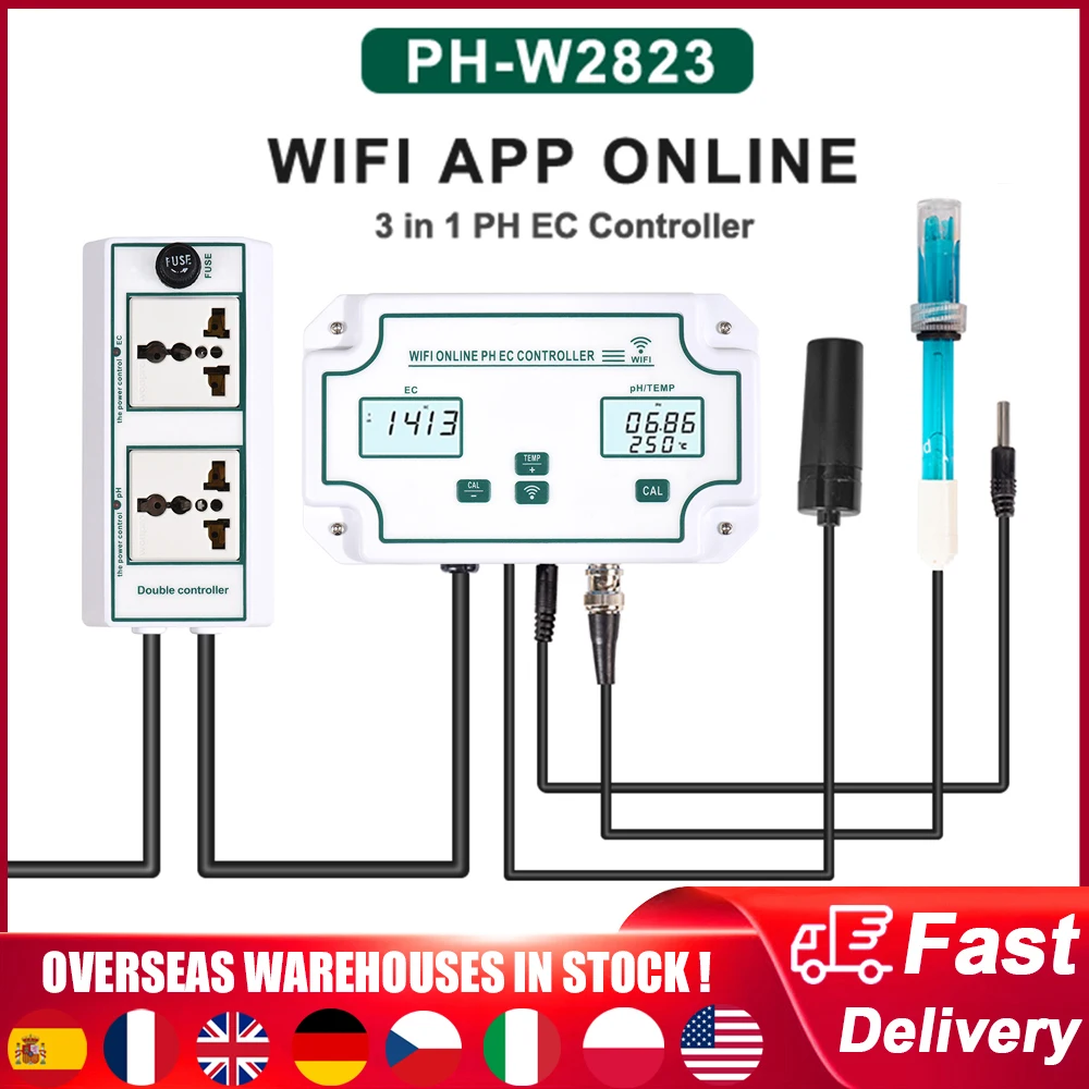 3in1 Wifi Water Quality Detector Ph/ec/temp Electrode Bnc Type Probe