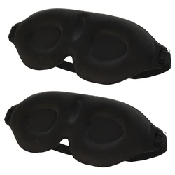 3D Contoured Sleep Eye Mask - Concave Molded Blindfold (2pcs)