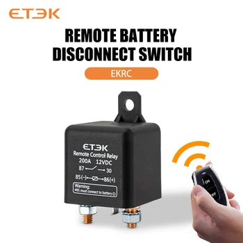ETEK Batteria Disconnessione 12V 200A Auto Kill Switch Telecomandi Senza Fili Disconnessione per Auto Camion Barca Antifurto Interruttore di Controllo Remoto