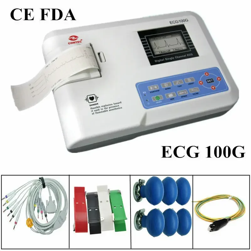 ECG100G ECG Machine Single Channel 12 Leads EKG Monitor CONTEC