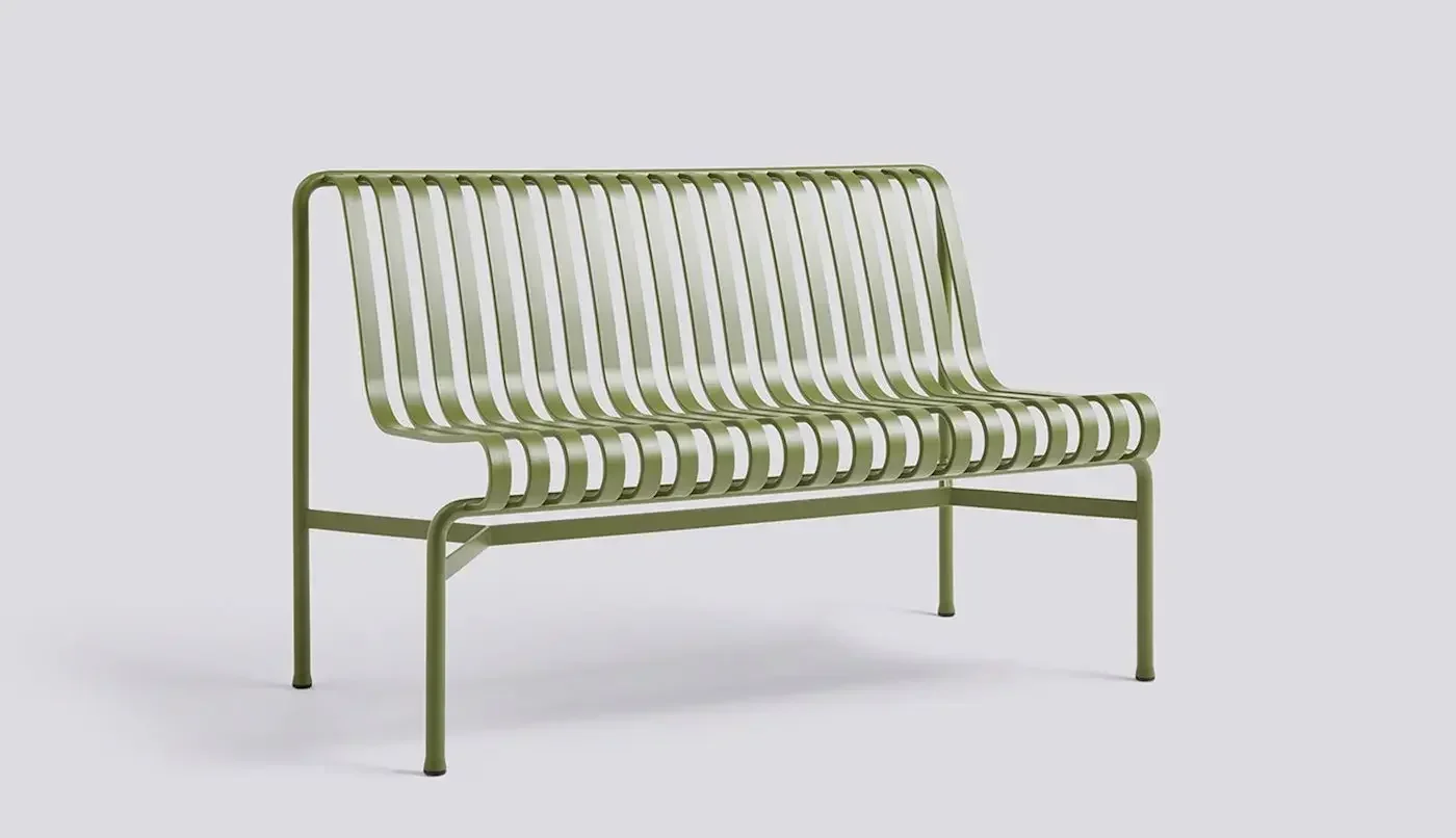 Outdoor Furniture Garden Bench Steel Metal Lounge Chair Patio Set
