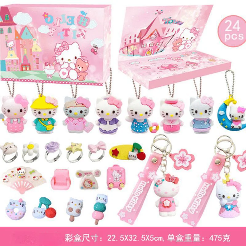 

24 шт., аниме-фигурки «Hello Kitty»