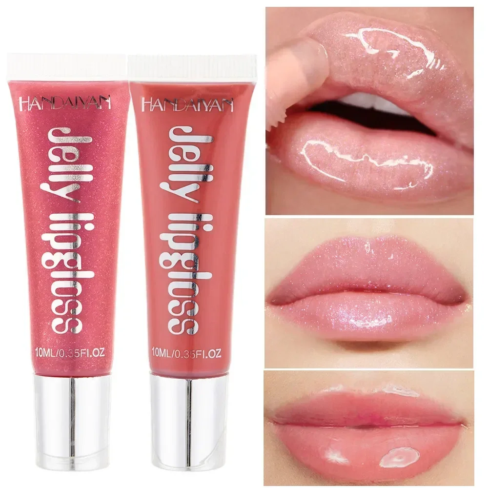 Moisturizing Gloss Plumping Lip Gloss Lip Plumper Makeup Glitter Nutritious Liquid Lipstick Cherry Jelly Oil Clear