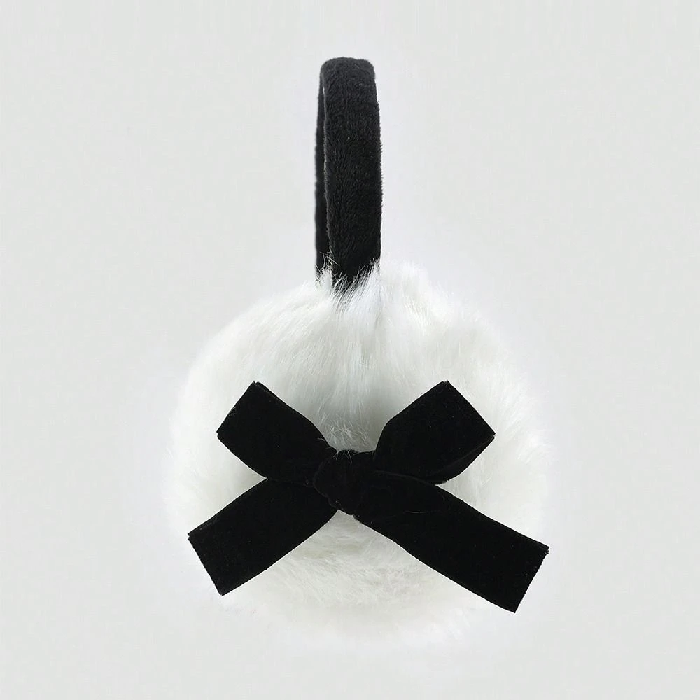 Cute Japanese Faux Fur Plush Earmuffs Soft Warm JK Sweet Y2k Bowknot Earmuffs Cycling Outdoor Winter Earflap Girl warm earmuffs fur earmuffs