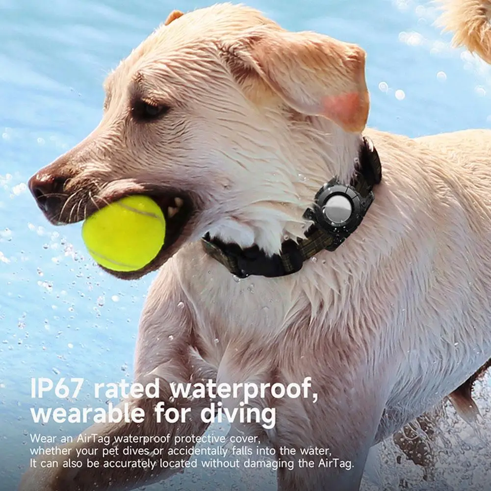 Case For Apple Airtag Dog Cat Collar GPS Finder IP67 Waterproof Protective Tracker Holder 1pc