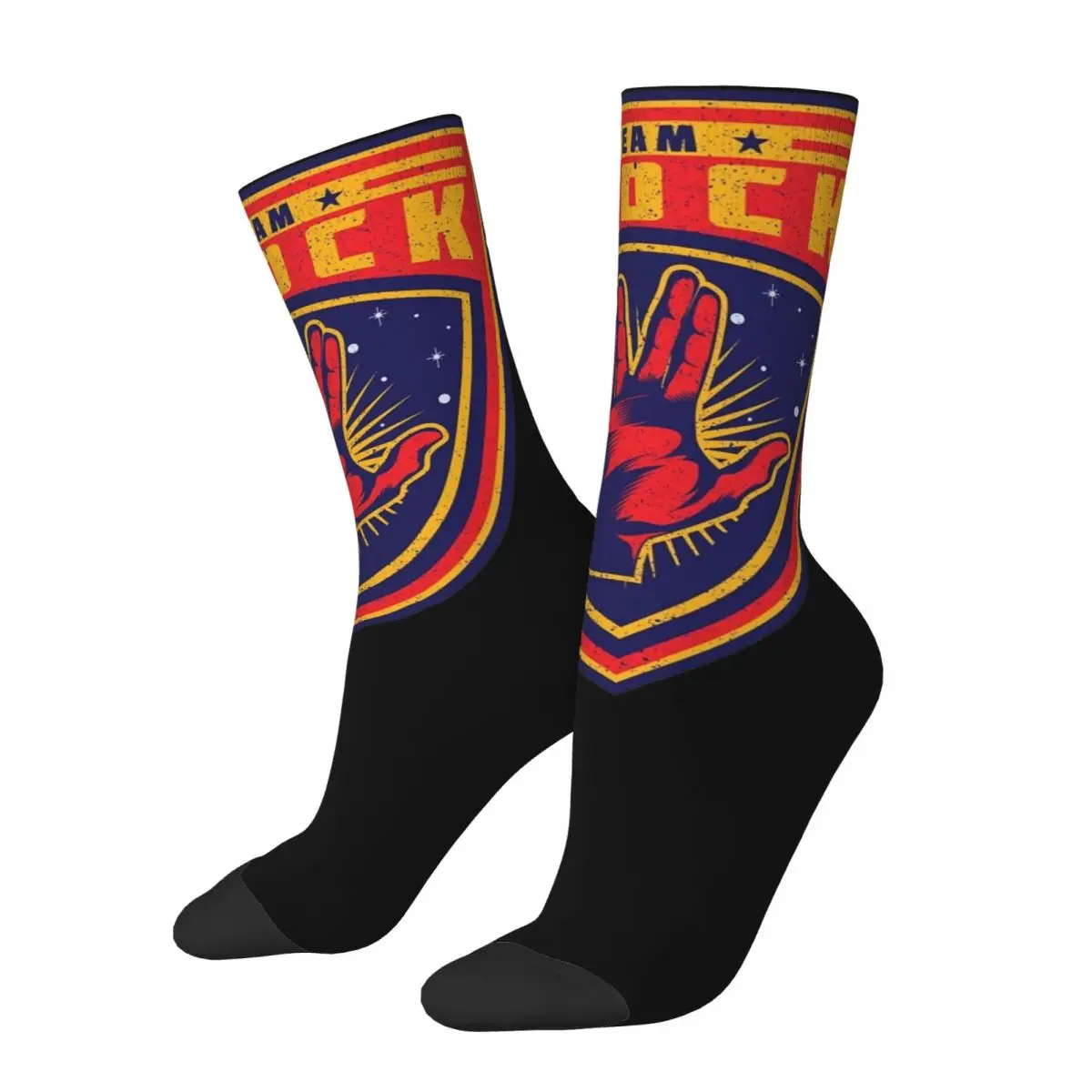 

Stars Treks Team Spock Live Long And Prosper Outfits Men Women Socks Cozy Vulcan Salute Sport Middle Stockings Cotton Gift Idea