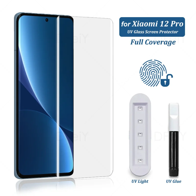 UVScreenProtectorForXiaomi12ProTemperedGlassFilmFullScreen