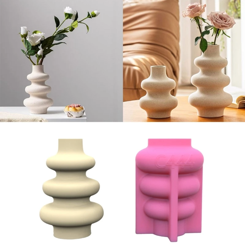 

DIY Silicone Concrete Flower Pot Storage Box Mold for Succulent Plant Decor