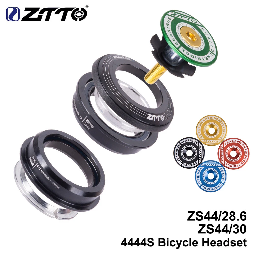 Ztto 4444s Mtb Bicycle Headset 44mm Cnc 1 1/8" 28.6 Straight Tube Fork