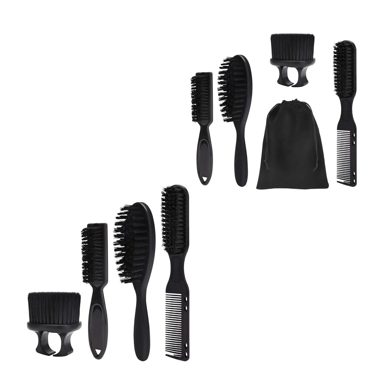 Barber Brush and Barber Comb Set Portable Cleaning Brush Hair Cutting Comb for Boyfriend Hair Cutting Father`s Day Gifts Dad Men