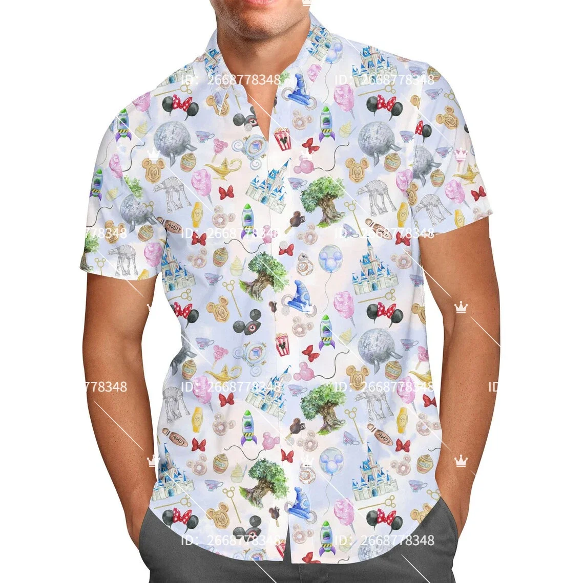 

WDW Park Hopper Hawaiian Shirts Mens Women's Fashion Tops Disney Hawaiian Shirts Vintage Button Up Shirts Mickey Minnie Shirts