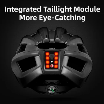 ROCKBROS Bicycle Light Helmet MTB Road USB Warning Rear Light Cycling Helmet EPS PC Intergrally-molded Safety Bike Helmet 2