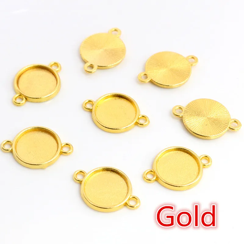Versatile Multicolor Plated Cabochon Pendant Charm with Adjustable Base Size