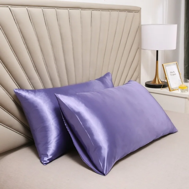 Pillowcase Imitation Silk Pillow Cover Silky Satin Hair Beauty Pillow Case Comfortable Pillow Case Home Decor Wholesale