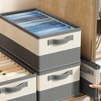 Clothes Organizer Boxes Jeans Pants Sweater Storage Box Cabinets Drawers Divider Storage Basket Wardrobe Underwear Organizer 4