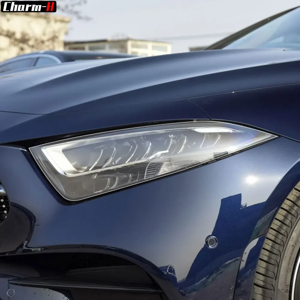 

2X Car Headlight Self Healing Protective Film Transparent TPU Decal Sticker for Mercedes Benz CLS Class W218 C257 AMG Accessorie