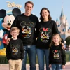 Family Matching Cotton Sweatshirts for Disney Trip 2026 Mickey Mouse Head Print Parent Kid Mother Father Casual Apparel Clothing
