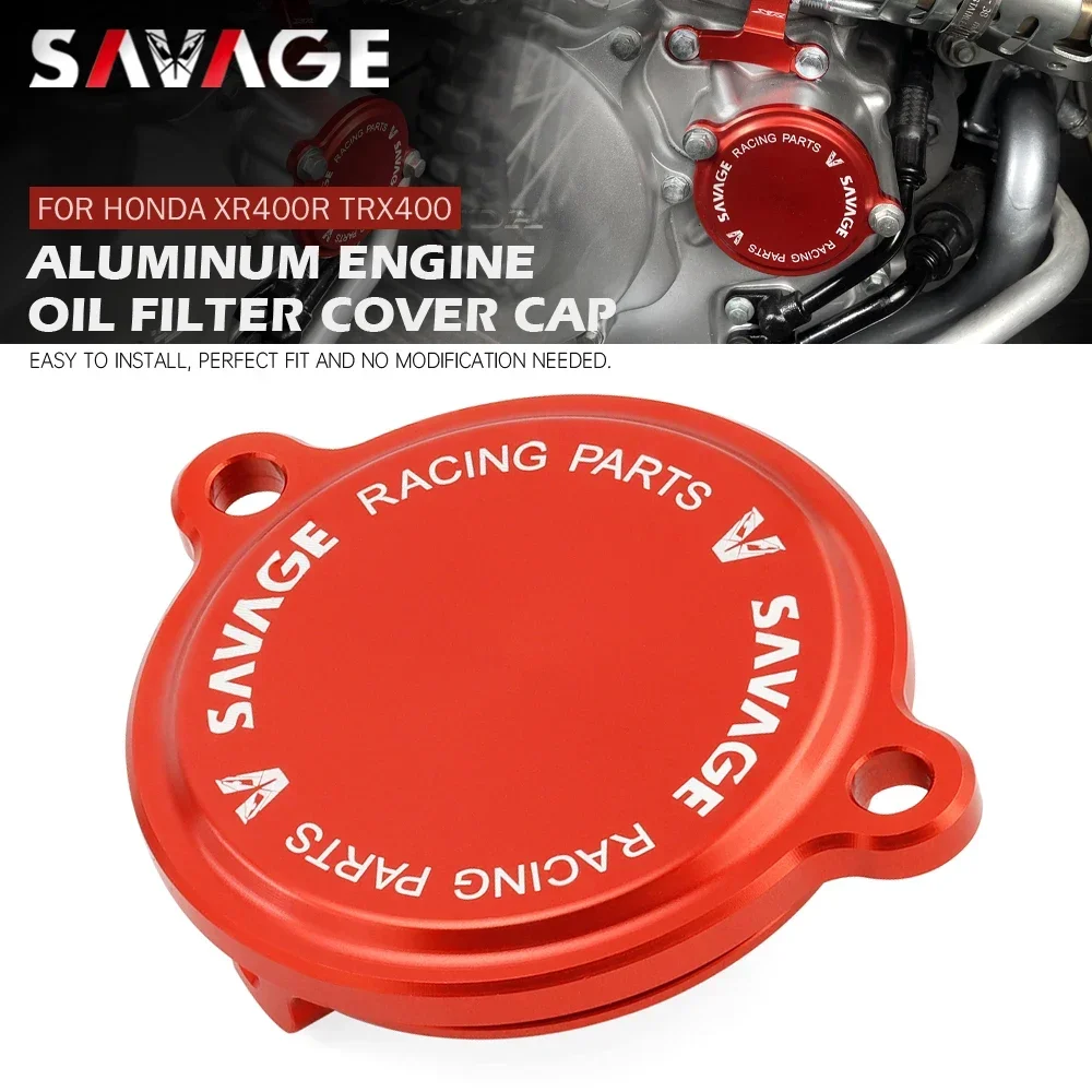 Engine Oil Filter Cover CNC Decorative Cap For HONDA XR400R 1996-2004 TRX400 2009-2014 XR 400R TRX 400 Motorcycle Accessories