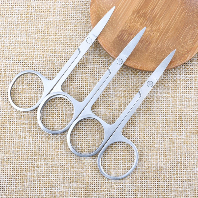 Small Scissors Eyebrow Scissors Professional Small Ear Nose Hair Scissors,  Curved and Safety Sharp Tip Grooming Beauty Tools - AliExpress