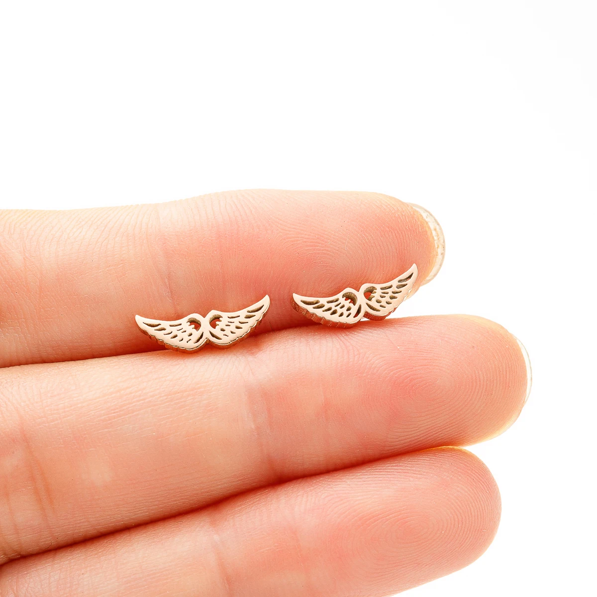 Kleine Edelstahl Medizinische Flügel Logo Schlange Sticks Stud Ohrringe Für Frauen Mode Schmuck Schutz Geschenke Aretes De Mujer – Detail 6