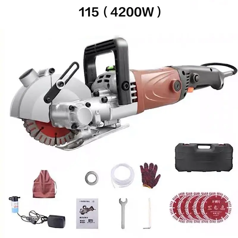 

Professional Hydropower Installation Electric Wall Chaser Concrete Wall Slotting Grooving Machine Brick Wall Slot Cutter 115MM