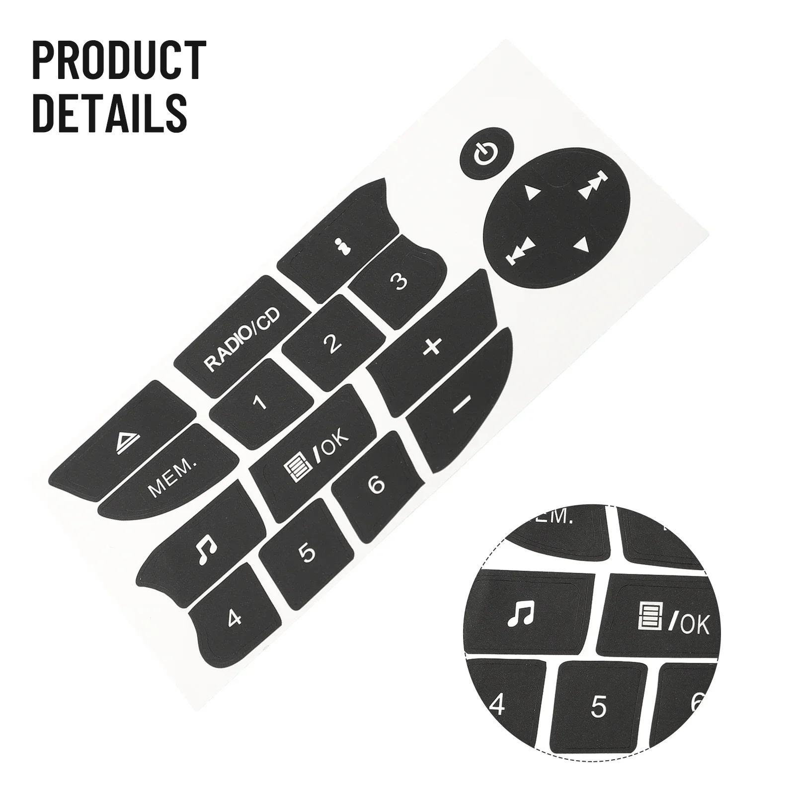 Car Button Stickers for Clio Megane 2009-2011