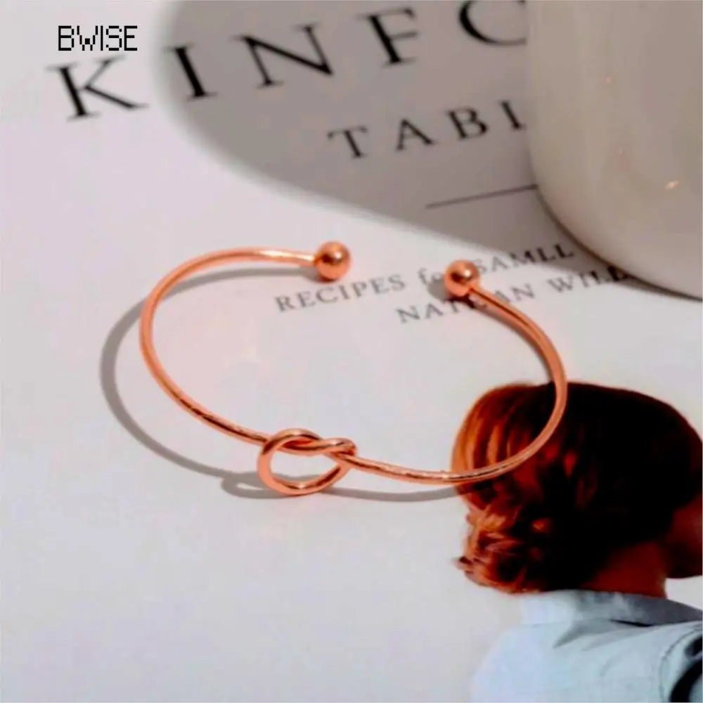Stainless Steel Bracelets Vintage Men's Fashion Woven Twist Texture Bangles For Women Jewelry Statement Streetwear Goth Gifts