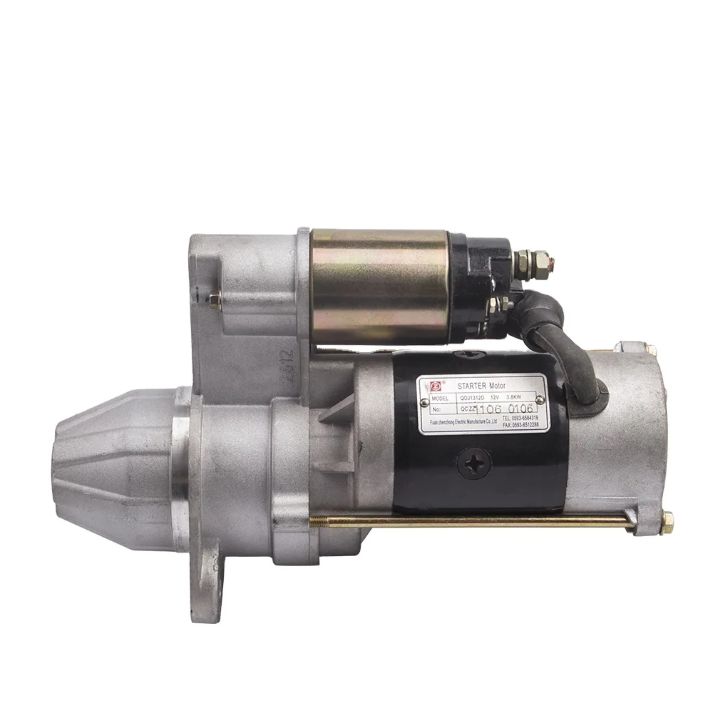 QDJ1312D 12V 3.8KW Engine Starter Motor Power Diesel Generator  Starters Electric genset Parts fast start 11 teeth