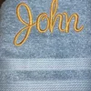 Multiple Colors Monogram Towel Personalize Embroidered Name Bath Towel Cotton Hand Towel Home Washcloth with Names Custom Gifts 3