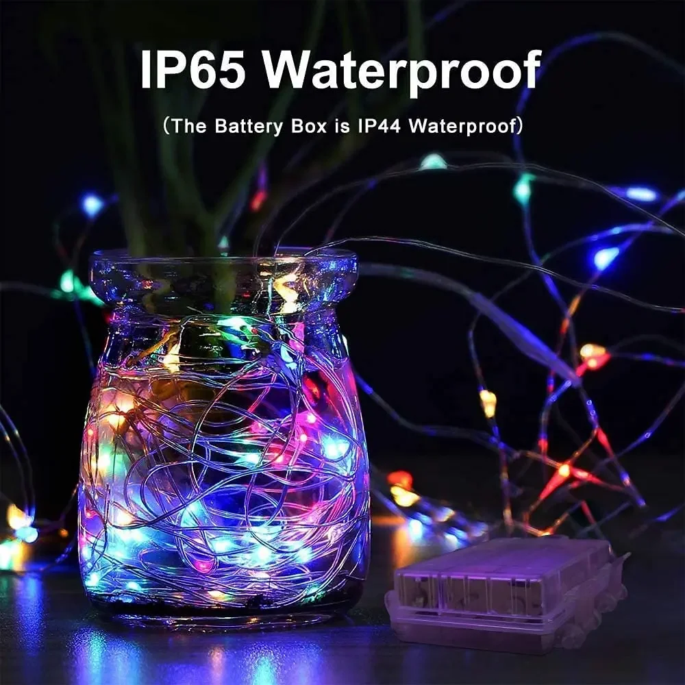 5M Copper Wire String Lights Battery Operated Christmas Garland Fairy Lights String Outdoor Garden Home Bedroom Party Decoration led string lights decorative lights string lights led fairy lights