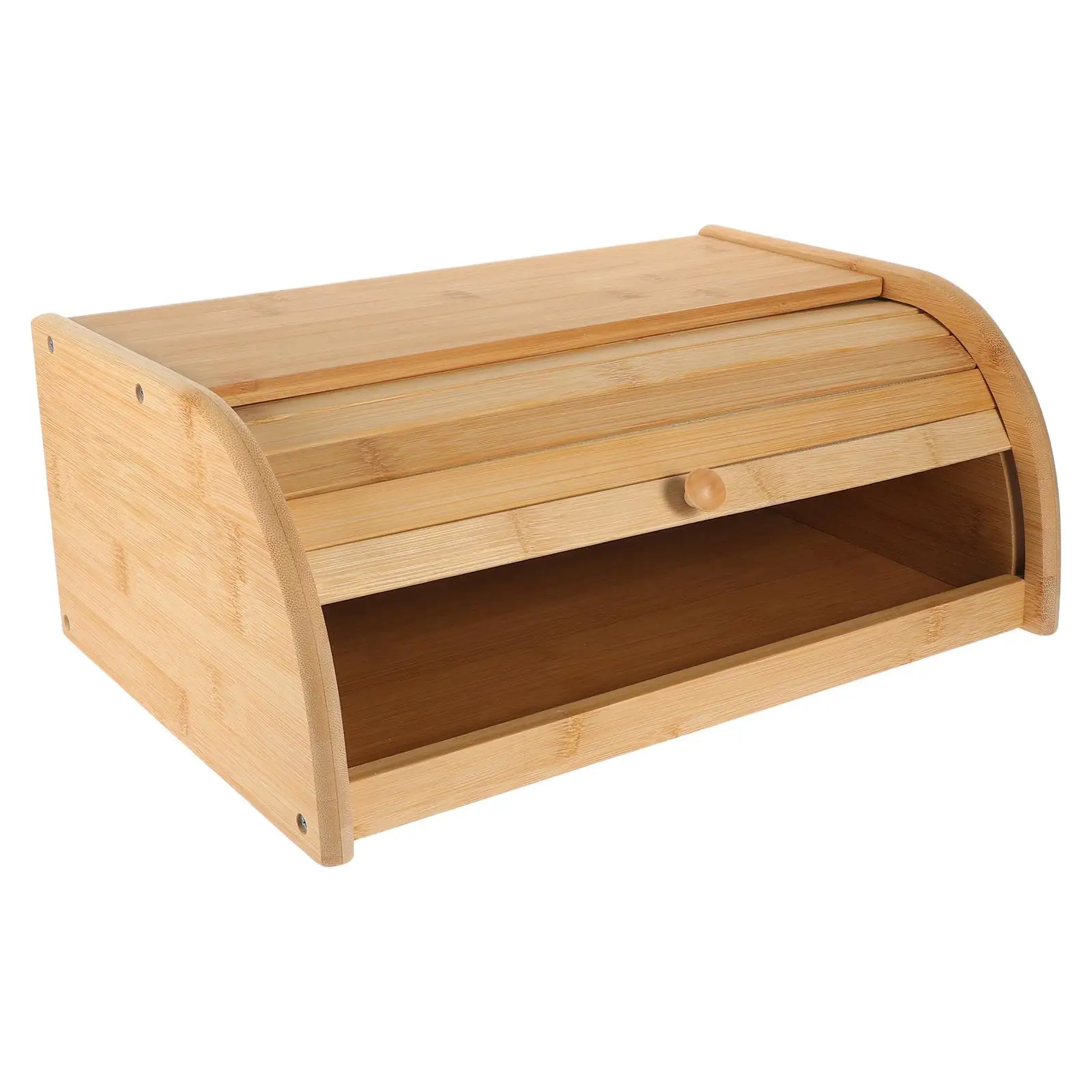Bamboo Bread Bamboo Bread Box Box Home Kitchen Storage Container Wooden Food Bin Eco Friendly ganizer Case Dessert Plates