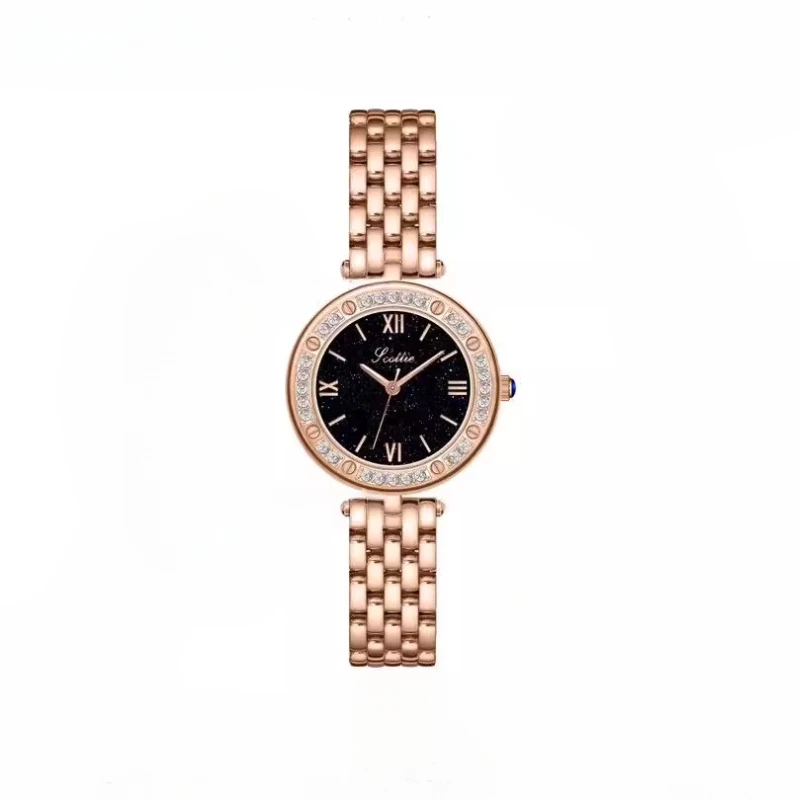 New elegant women's watch genuine light luxury niche diamond-encrusted automatic waterproof fashion temperament quartz watch 6