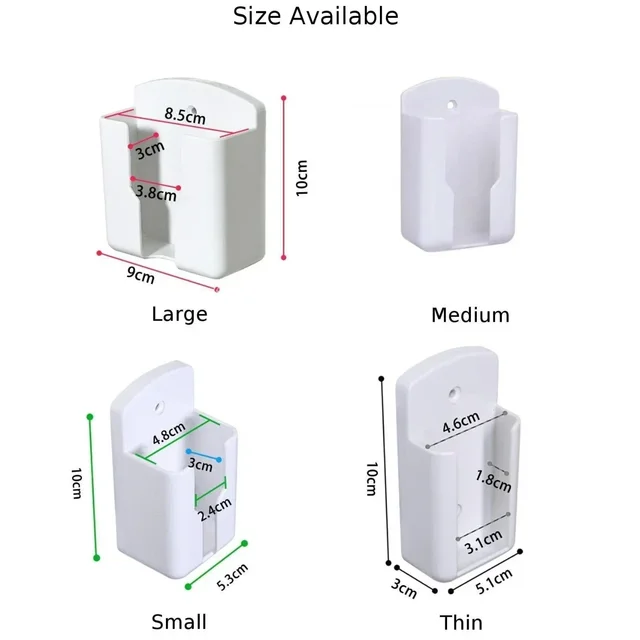 Support de télécommande de climatiseur suspendu ABS, boîte de rangement murale pour télécommande, support mural pour téléphone portable, 1 pièce 1