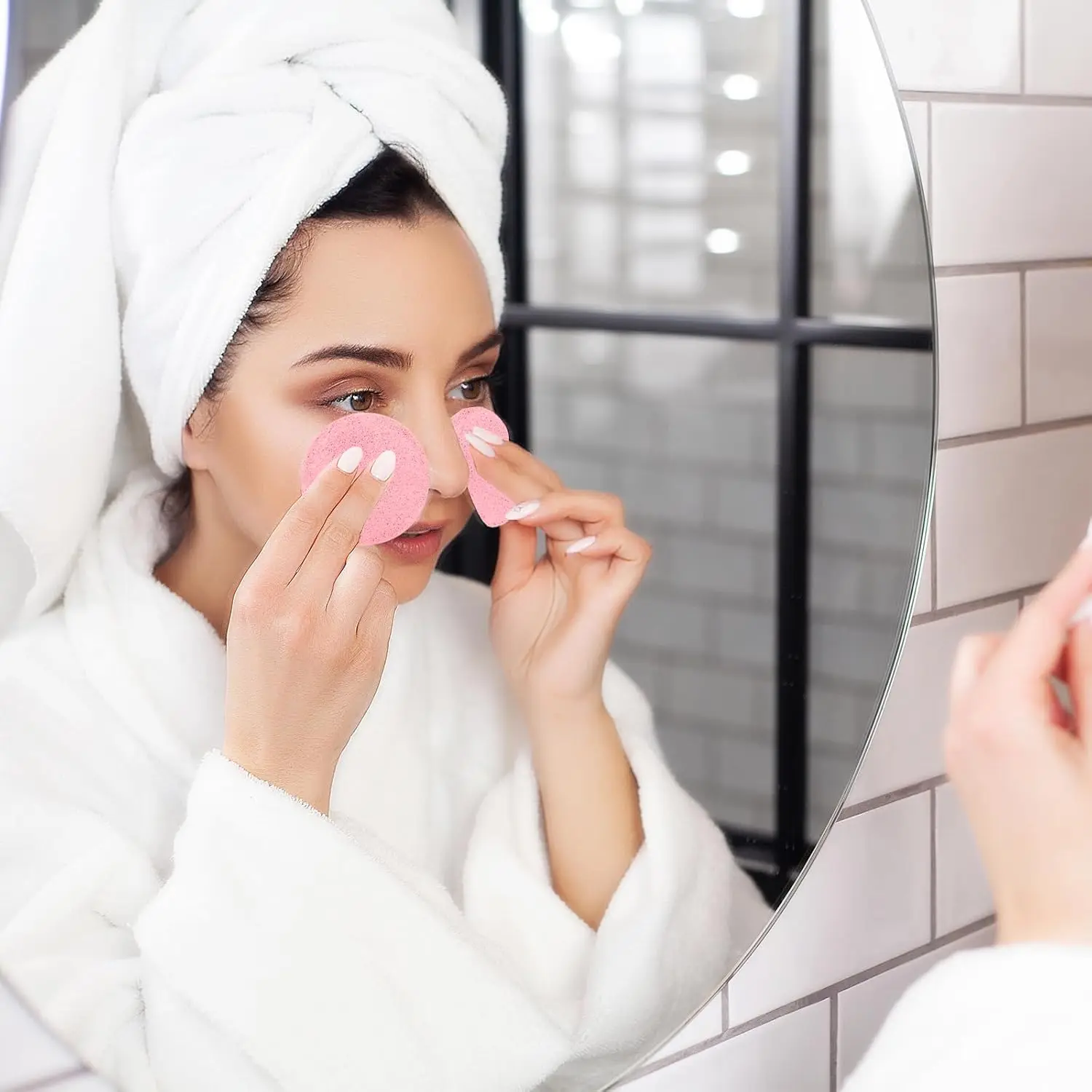 240 Pieces Facial Sponge Compressed,Professional Makeup Removal Sponge Pad,Round Face Cleaning Sponge for Spa,Exfoliating,Mask