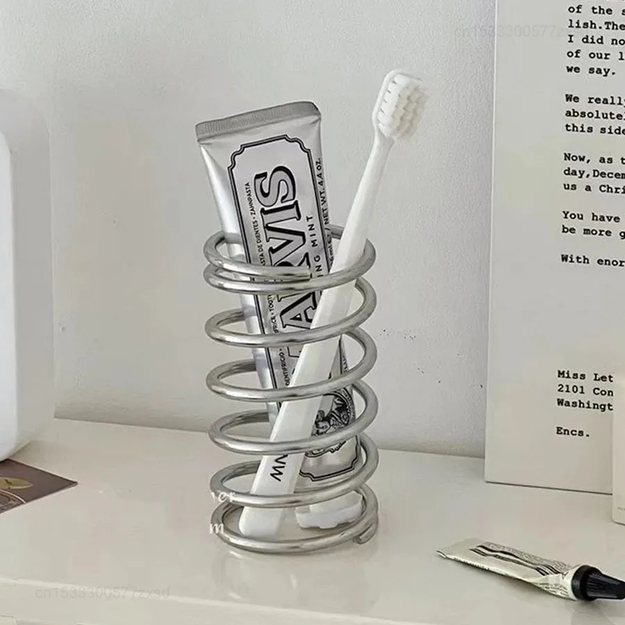 StainlessSteelToothbrushHolderMetalBathroomAccessoriesSuppliesforToothpasteMakeupBrushStorageRackHomeDecoration-AliExpress15