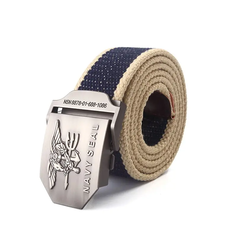 Männer Armee Militär Leinwand Gürtel Vintage NAVY SEAL Metall Schnalle Luxus Jeans Gürtel Armee Taktische Gürtel für Frauen Strap Männlich – Detail 9