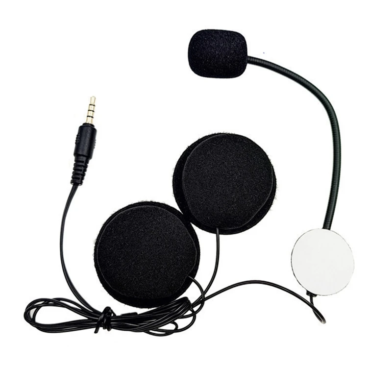 Motorcycle Helmets Intercom Mic Headset 2 Speakers 32&Omega; Microphone For Half-Motorcycle Helmet Straight Plug