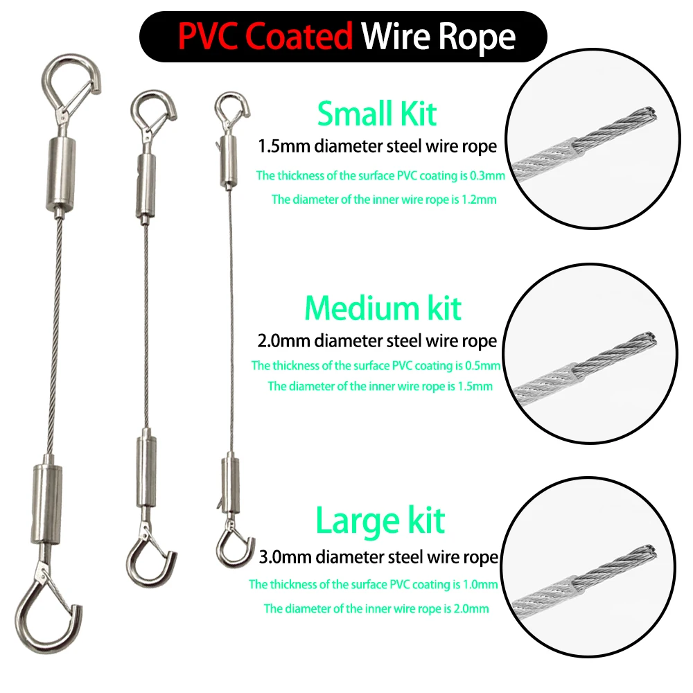 de Aço Inoxidável, Espelho Kit Quadro, 2m x 1.5mm, Hardware, 2pcs