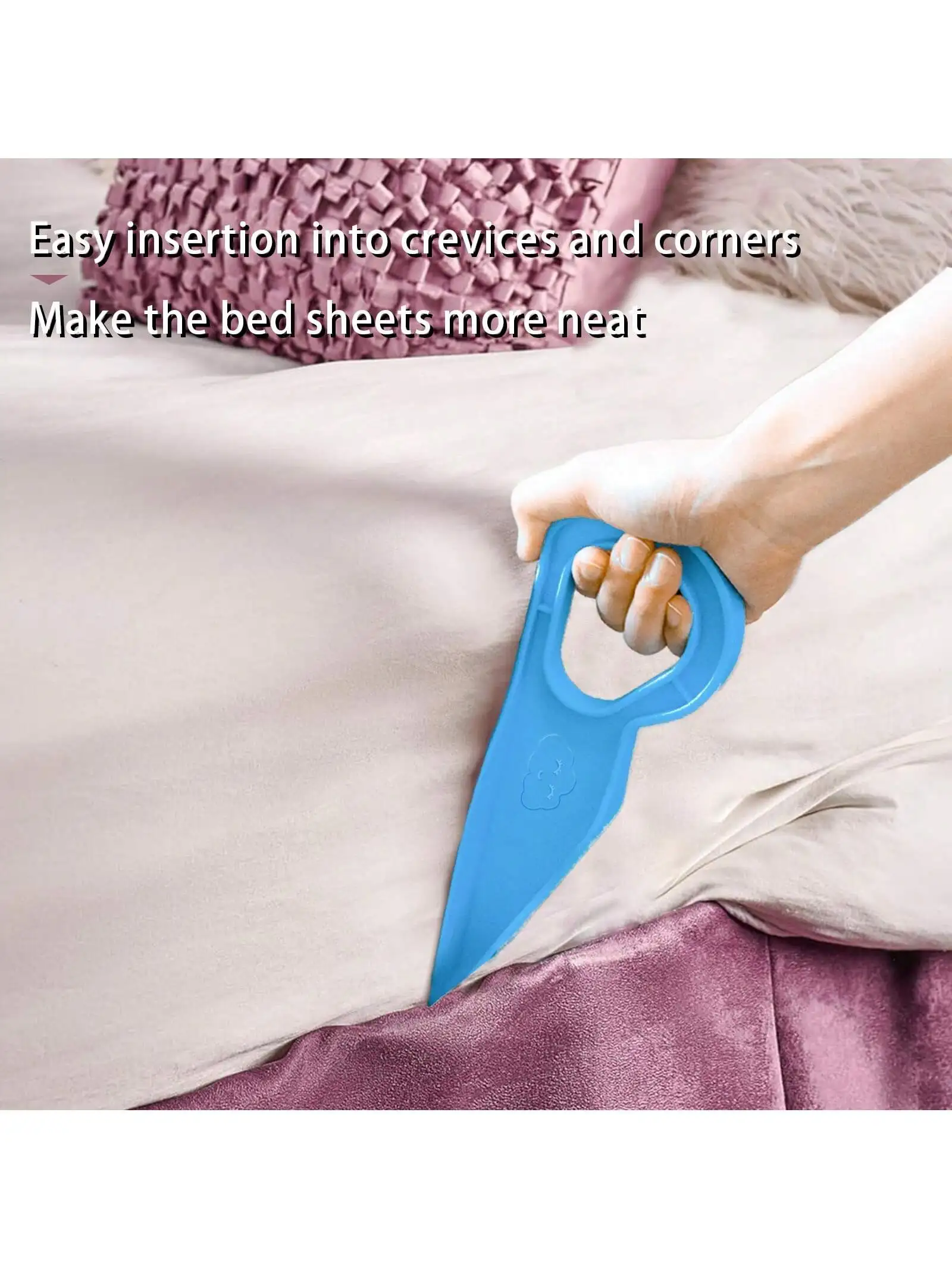 2Pcs Ergonomic Mattress Wedge Elevator for Fitted Sheet - Bed Making