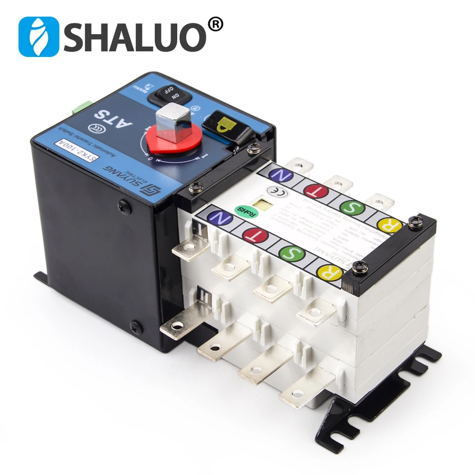 Interruptor Automático De Transferencia Doble Potencia 220V 100A 4P – Cambio Rápido En Milisegundos, Para Red Y Generador