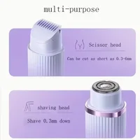 Bikini Trimmer for Women - Painless Electric Razors for Silk Skin,Cordless Body Shaver for Trip,Replaceable Lady Facial Razor 5