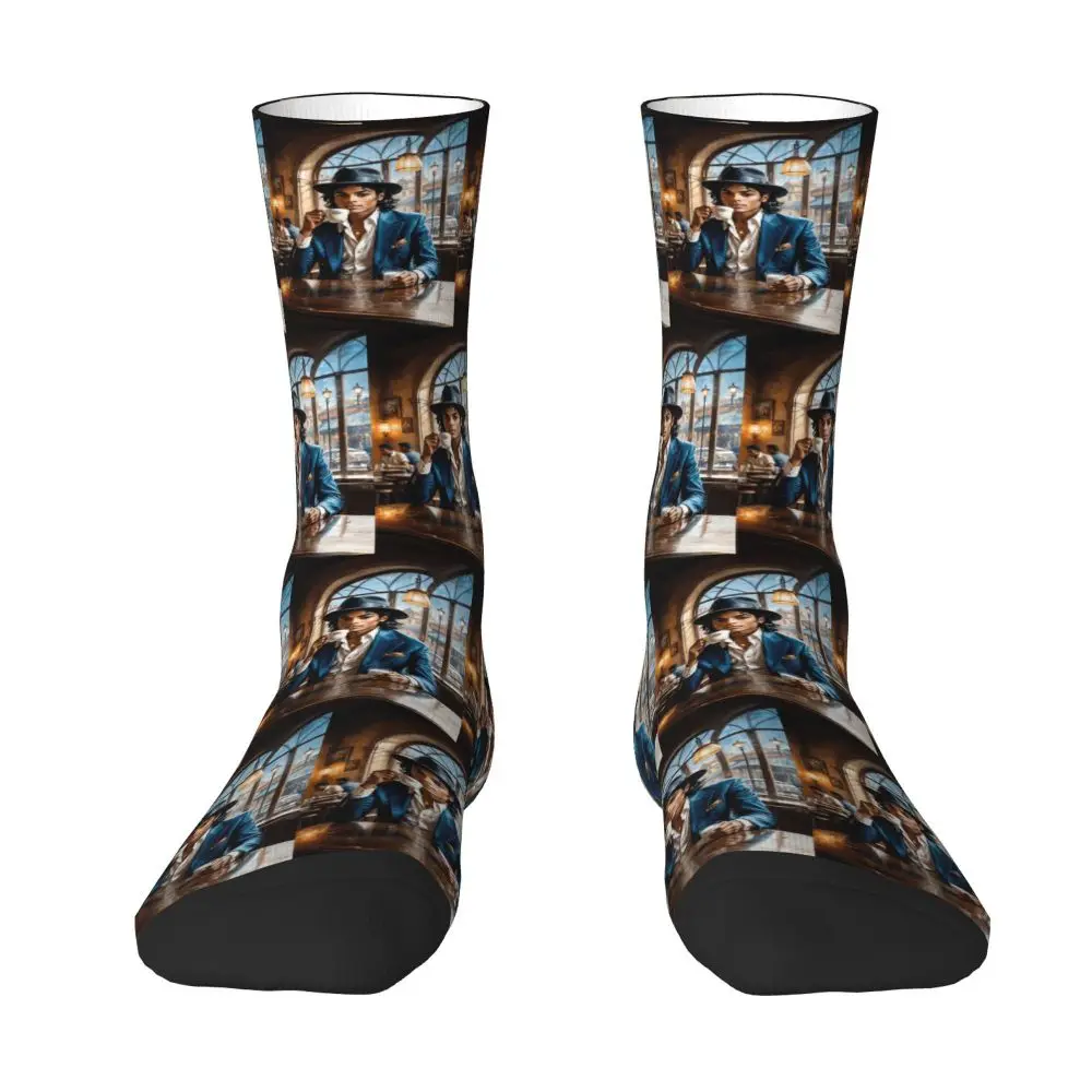 Michael 1984 Grammys Jackson Pop Art Portrait Socks Harajuku Stockings All Season Long Socks Accessories for Unisex Gifts