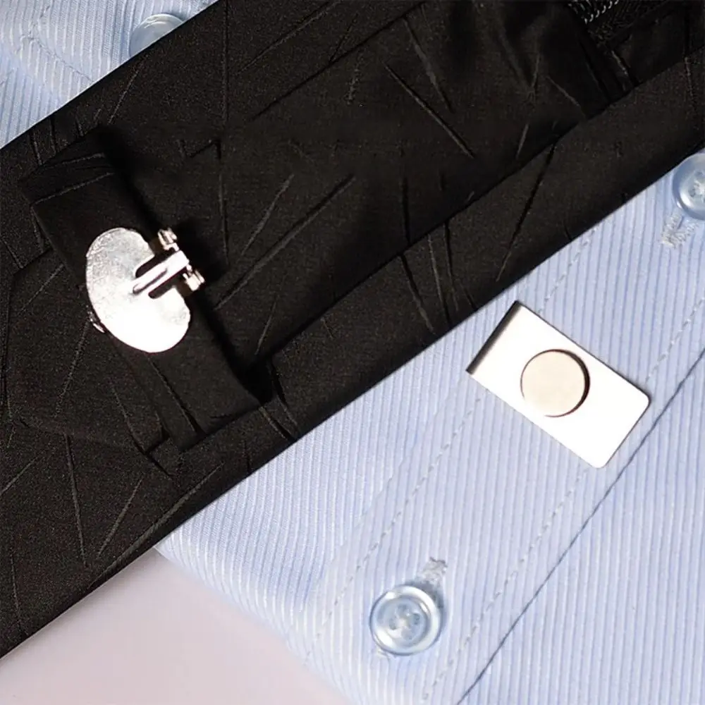 Unisex unsichtbare Krawattenhalter-Clips, magnetisch, Anti-Schwing-Krawattenhalter, Clips, Anti-Falten-Kragen, versteckter Verschluss für Herren – Detail 4