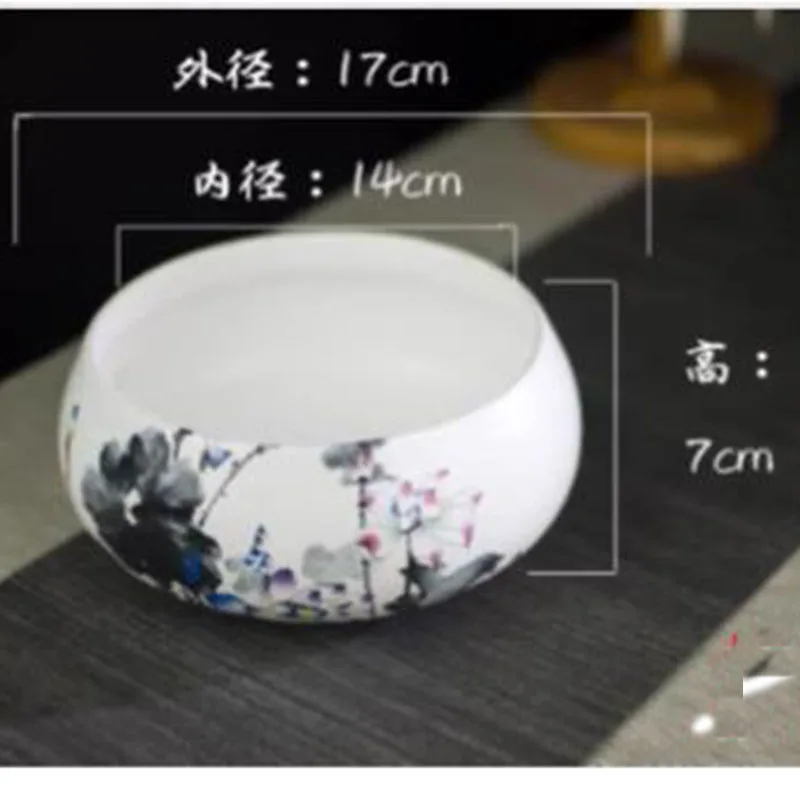 중국 세라믹 브러시 세탁기 - 서예 잉크 청소 그릇, 전통 회화 미술 용품 ??책상 장식