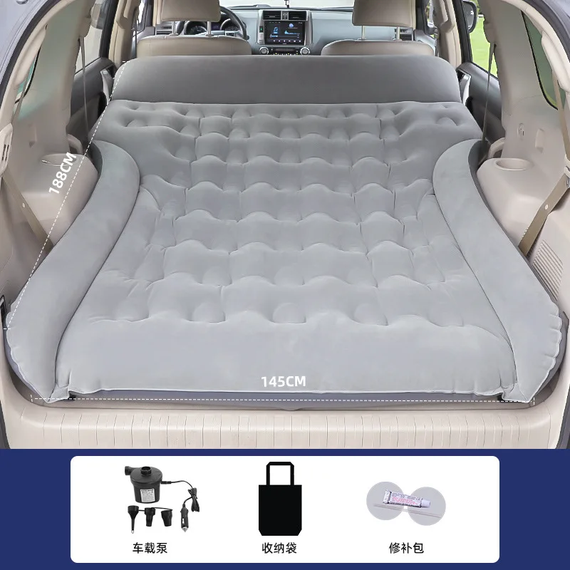 Kit Matelas Gonflable Pour Voiture TEMPO DI SALDI - 2 Coussins + Gonfleur - PVC Résistant - Jusqu'à 600 Kg - Camping, Plage